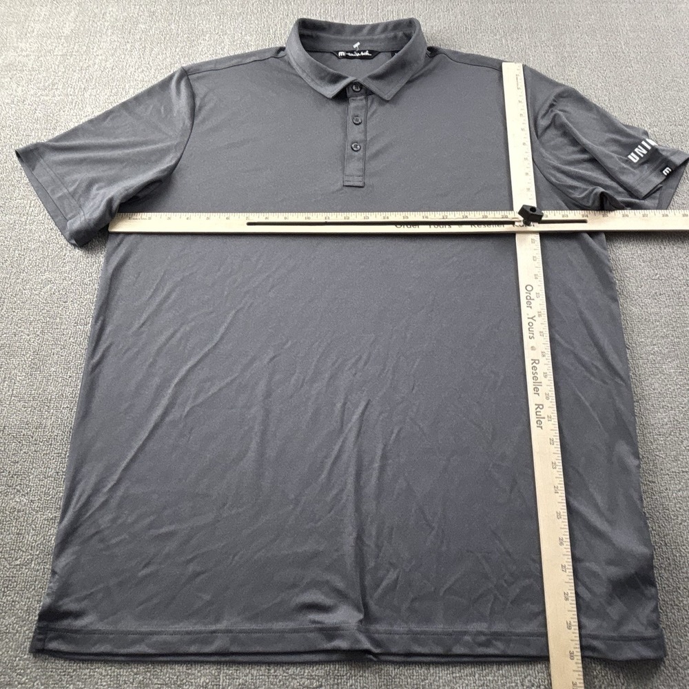 Travis Mathew Polo Shirt Adult 2XL XXL Gray Short Sleeve Golf Golfing Casual Men - Picture 10 of 15
